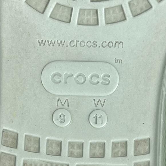 Crocs Crush Platform Slides Sandals High Shine Light Green W11/M9 Chunky Shoes - Picture 4 of 13